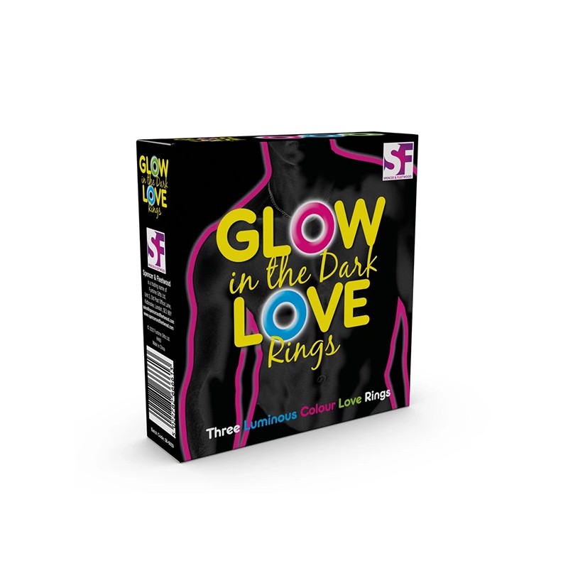 Pierścienie na penisa fosforyzujące - Glow in the Dark Love Rings